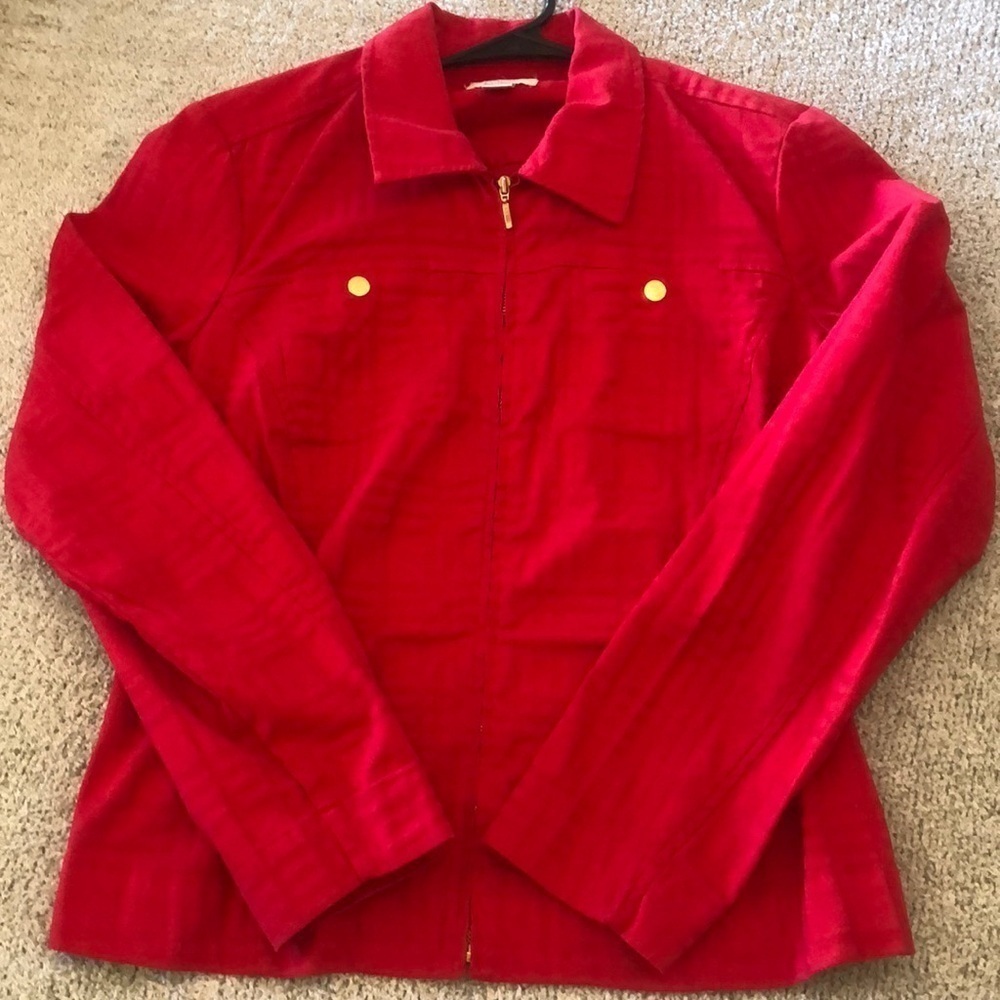 Christopher & banks womens zip up shirt size medium